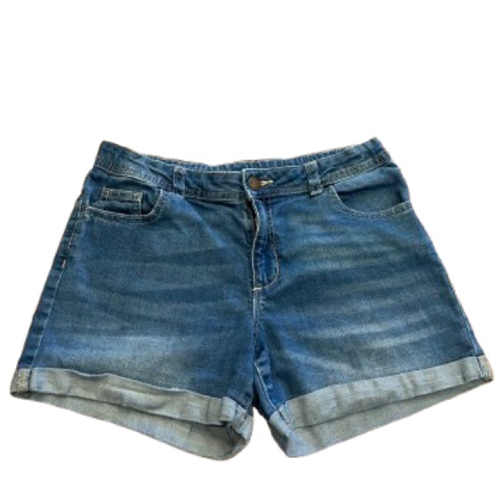 Wonder Nation Girls Blue Denim Jean Shorts Size 14